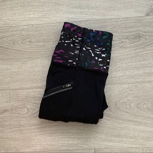 lulu lemon | zebra waist leggings